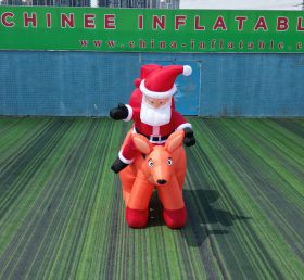 ID1-005A Inflatable Santa Riding a Kanga...