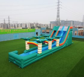 T8-527B Tropical Inflatable Water Slip A...