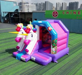 T2-4136A Unicorn Bouncy Castle with Slid...