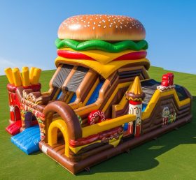T6-6345 Hamburger Theme Inflatable Playg...