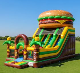 T6-6346 Hamburger Theme Inflatable Playg...