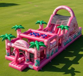 T7-3620 Flamingo Inflatable Obstacle Cou...