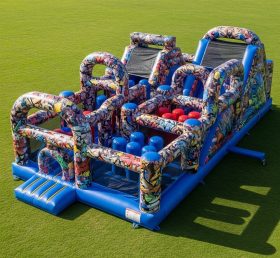 T7-3624 Graffiti Inflatable Obstacle Cou...