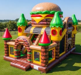 T5-2958 Hamburger Theme Inflatable Castl...