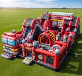 T6-6438 Firetruck Theme Inflatable Funci...