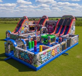 T6-6735 Graffiti Theme Inflatable Park