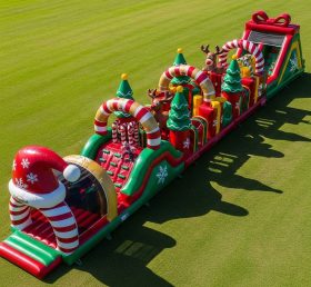 T7-3743 Christmas Theme Inflatable Obstacle Course