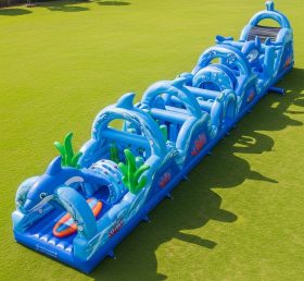 T7-3773 Dolphin Theme Inflatable Obstacl...
