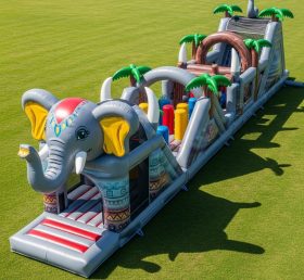 T7-3802 Elephant Theme Inflatable Obstac...