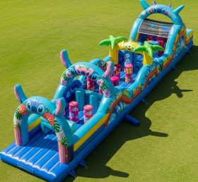 T7-4215 Lilo & Stitch Theme Inflatable Obstacle Course