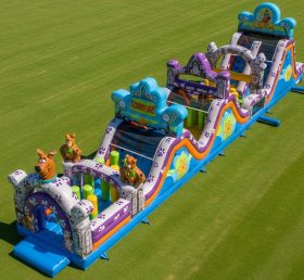 T7-4339 Scooby-Doo Theme Inflatable Obstacle Course